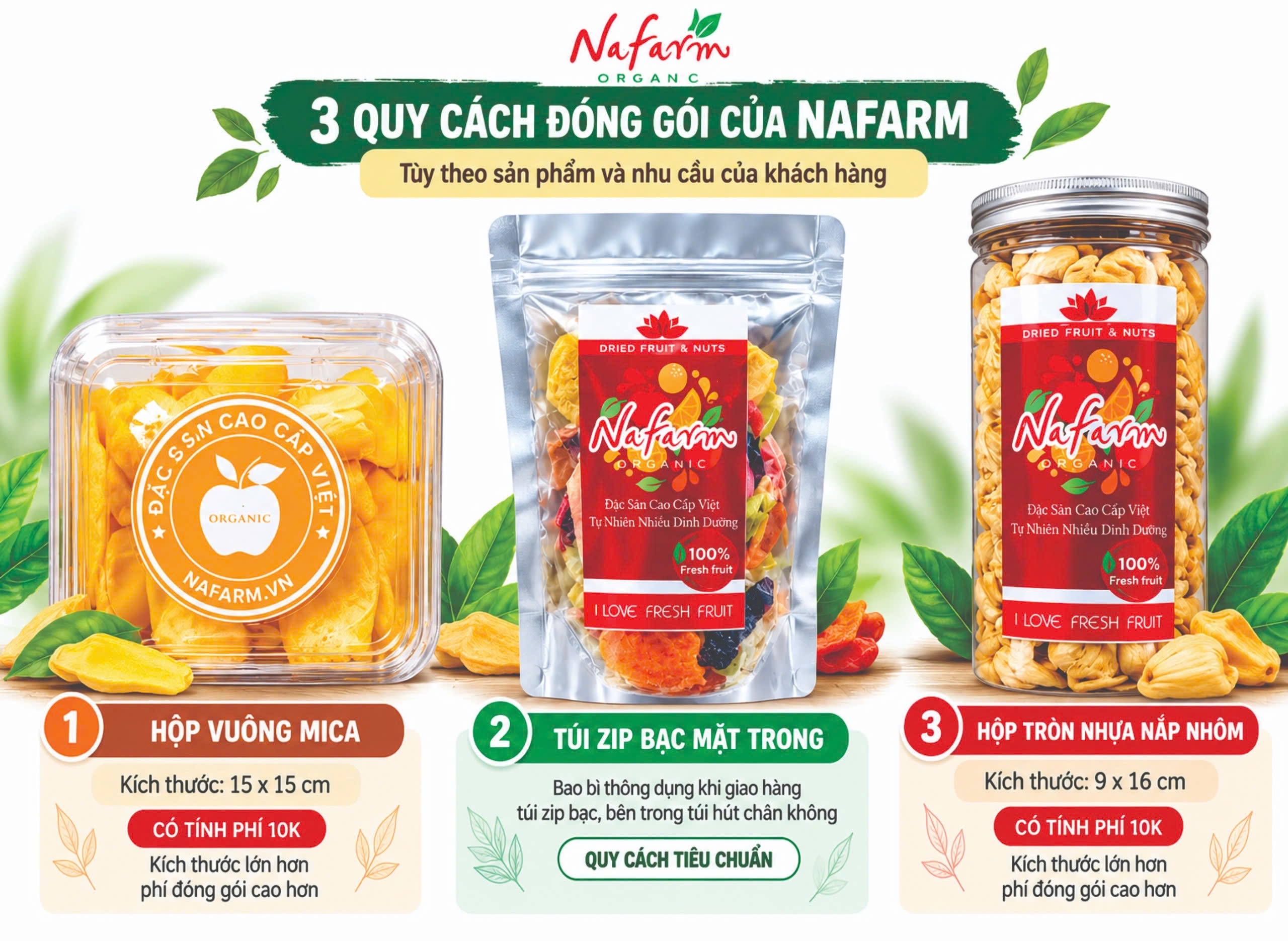 Hộp Quà Mứt Tết NaFarm – Quy Cách Đóng Gói Linh Hoạt Cho Quà Tặng Cuối Năm
